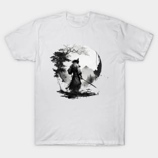 Sumi-e art samurai T-Shirt